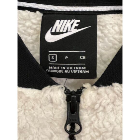 Nike Brown White Full Zip Fleece Jacket Women's Size Small - Picture 4 of 10